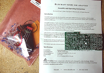 Elecraft K2
          SSB Kit